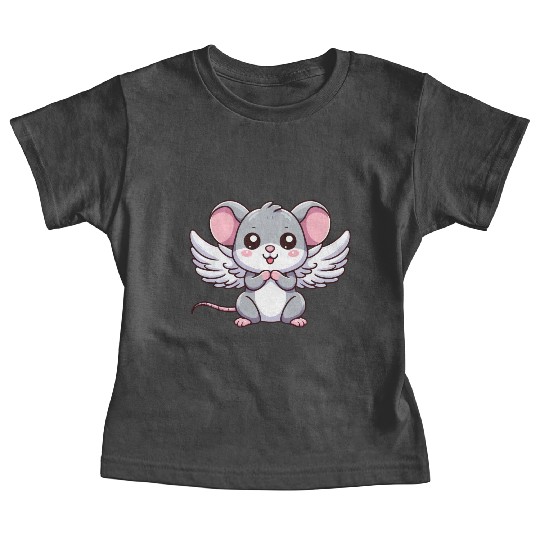 Mouse Angel Wings Baby Tees