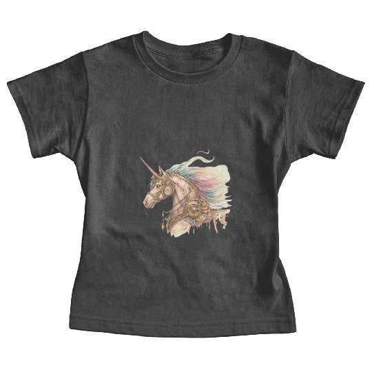 Steampunk Vintage Unicorn Baby Tees