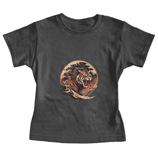 Tokyo Asia 80s Japanese Retro Tiger Baby Tees