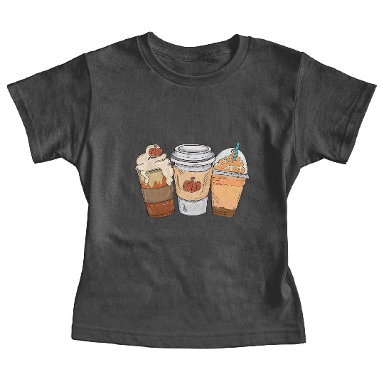 Fall Coffee Drink Thanksgiving Baby Tees