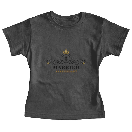 3rd Wedding Anniversary Baby Tees