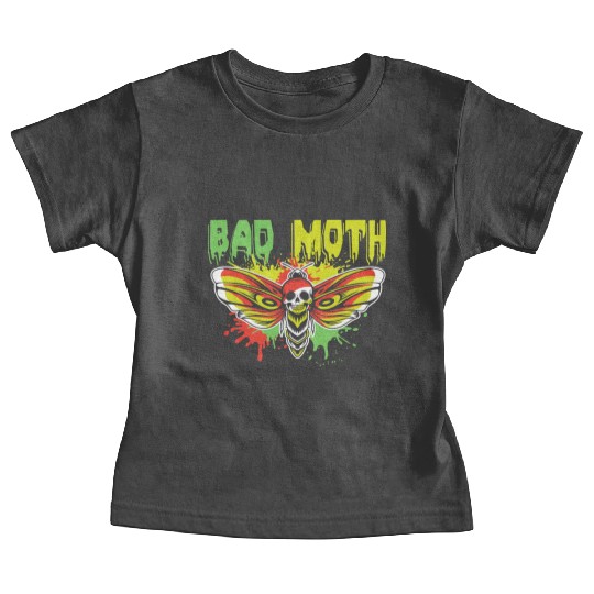 Bad moth | fancy skull colored moth art Baby Tees