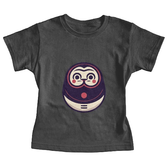 Kawaii Cat Face Daruma Doll Baby Tees