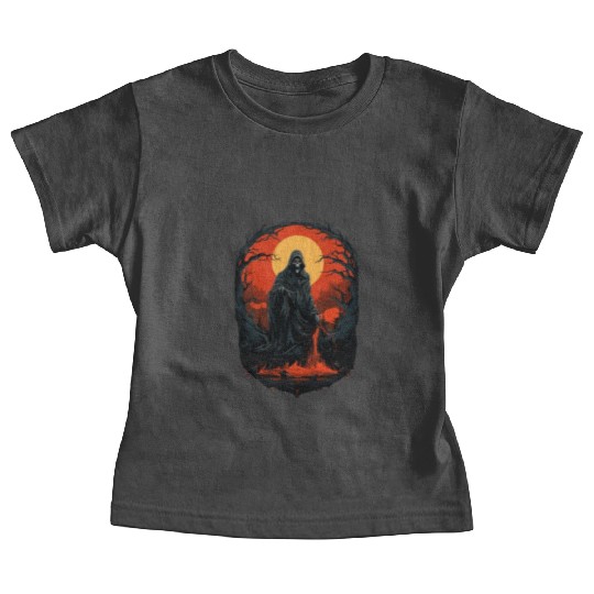 Spooky Halloween Grim Reaper Baby Tees