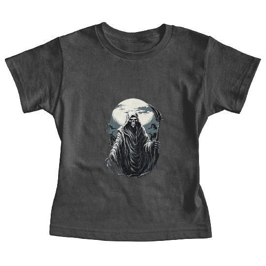 Spooky Halloween Grim Reaper Baby Tees