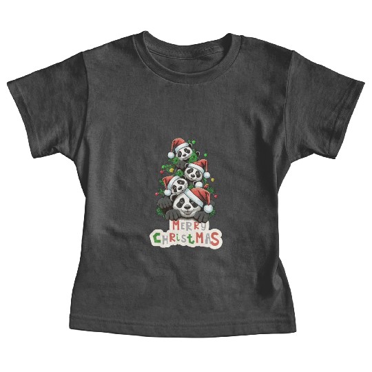 Xmas Panda Paws: A Beary Merry Christmas Baby Tees