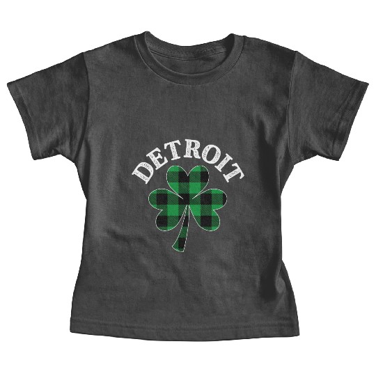 Detroit Michigan Irish Shamrock St Patrick s Day Baby Tees