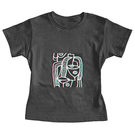 Abstract lines portrait Baby Tees