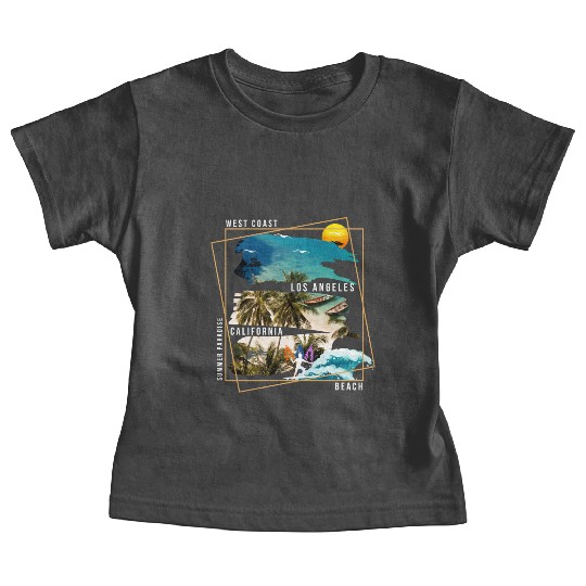 West Coast Los Angeles California Beach Baby Tees