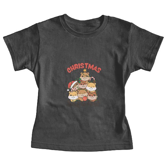 Hamster Christmas Tree Christmas Squad Hamster Baby Tees