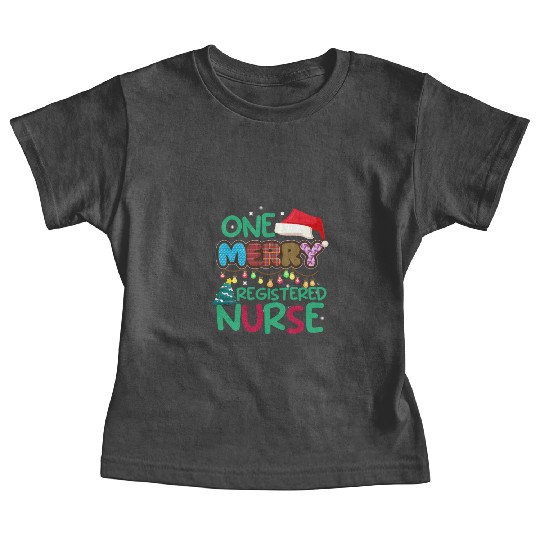 One Merry Registered Nurse Christmas Baby Tees