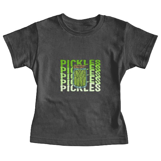 Pickle Baby Tees, Jar Of Pickles Cute Retro Green Baby Tees