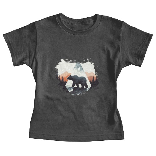 Abstract bear in the mountains Baby Tees