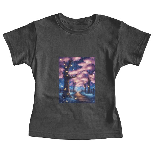 Fireflies In Cherry Blossom Trees Baby Tees