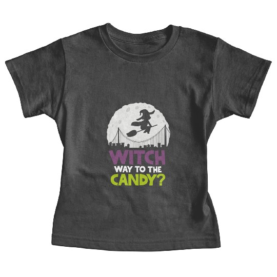 Witch Way To The Candy Halloween Baby Tees