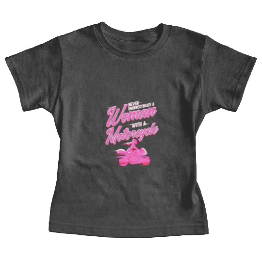 Ladies Motorcycle Girl Biker Gift for Motocross Baby Tees