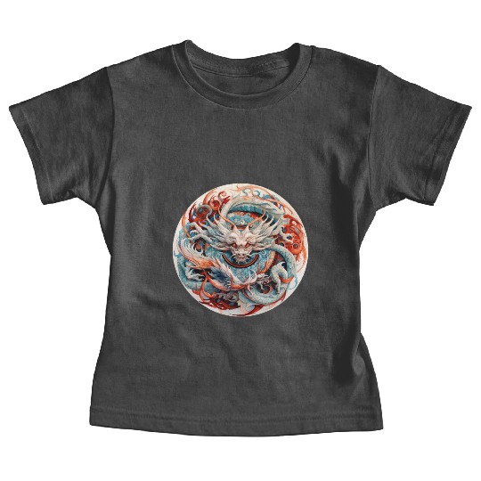 Chinese Dragon Mandala Art Baby Tees