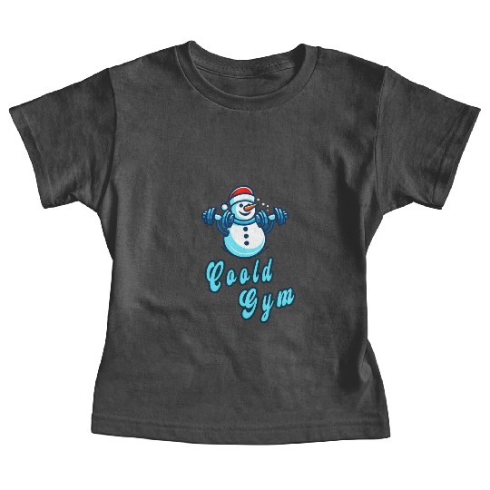 Cool gym funny snowman Baby Tees