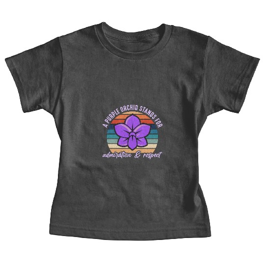 Orchids A Purple Orchid Stands Retro Horticulture Baby Tees