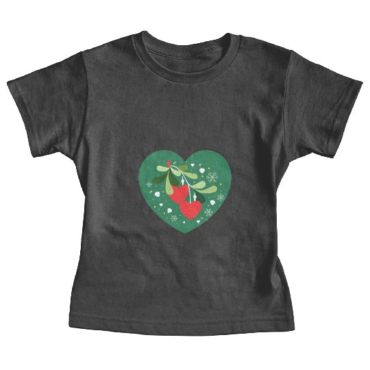Mistletoe Hearts Baby Tees