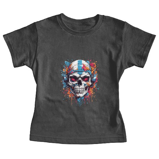 Skull Givin' Raspberry Dk Baby Tees