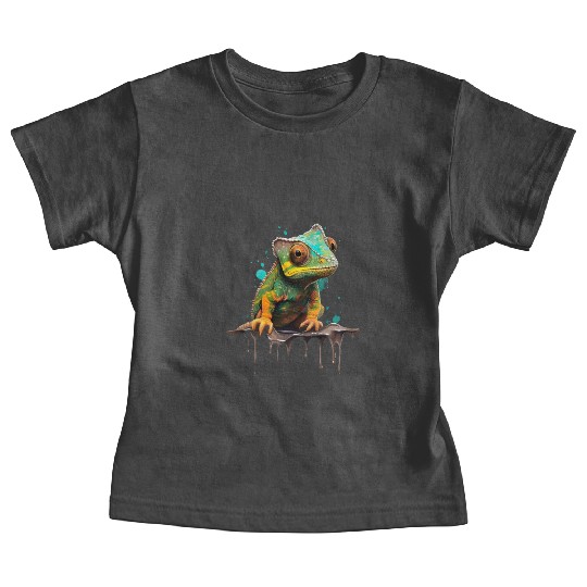 Cute Chameleon for Lizard Pet Lover Baby Tees