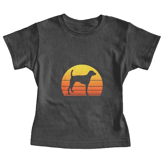 American Foxhound Retro Sunset Dog Baby Tees