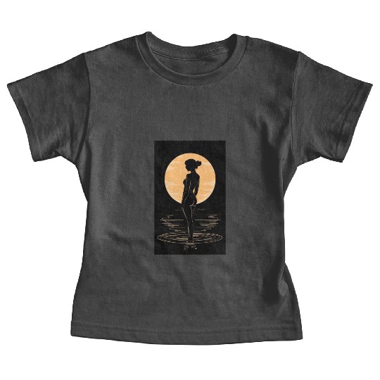Elegance Redefined: Black and Gold Collection Baby Tees