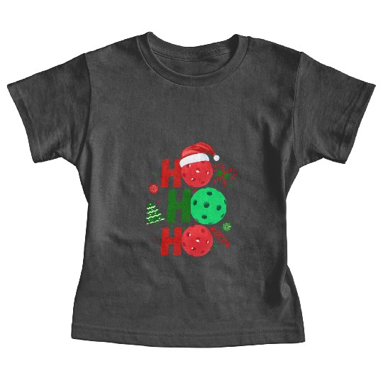 Pickleball Ho Ho Ho Holiday Merry Christmas Baby Tees