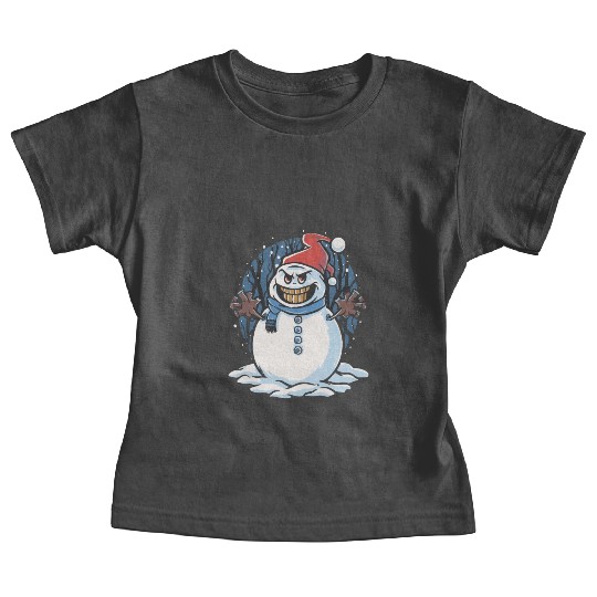 frosty snowman creepy Baby Tees