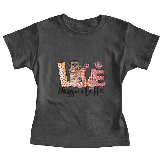 Morkie Dog Coffee Lover Dog Mom Valentines Day Baby Tees