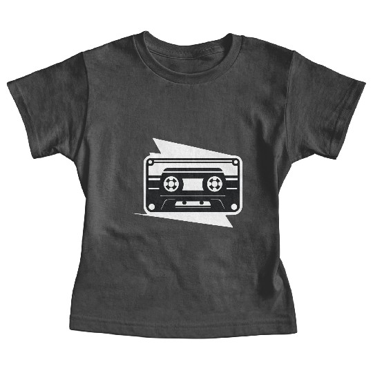 A vintage-inspired illustration of cassette tape Baby Tees