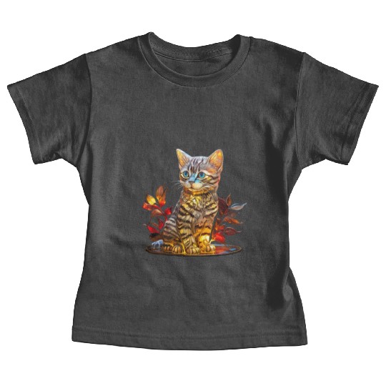 Stained Glass American Shorthair kitten Baby Tees