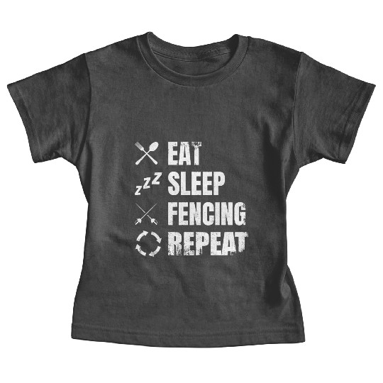 Fencing Daily Routine Baby Tees