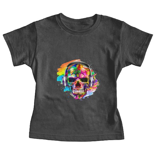 Colorful skull Baby Tees