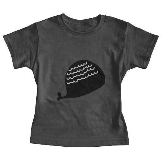 Lonely Black Whale In The Ocean Baby Tees