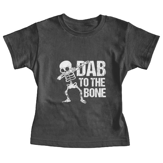 Dab To The Bone Dancing Skeleton Halloween Baby Tees