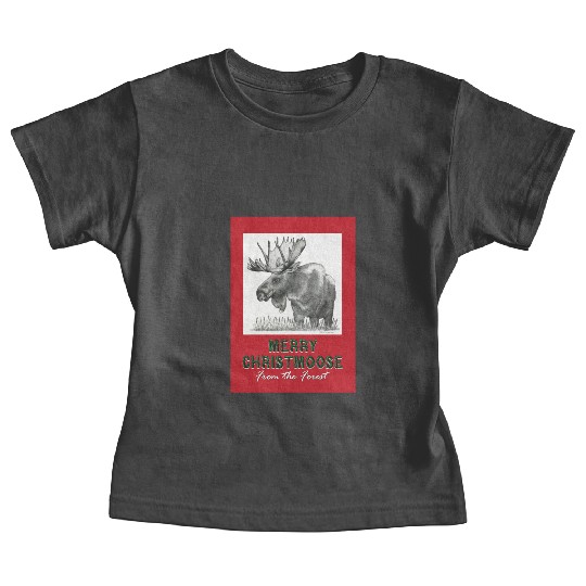 XMAS Card MOOSE Baby Tees