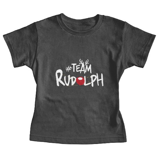 Team Rudolph Funny Christmas Reindeer Lover Meme Baby Tees