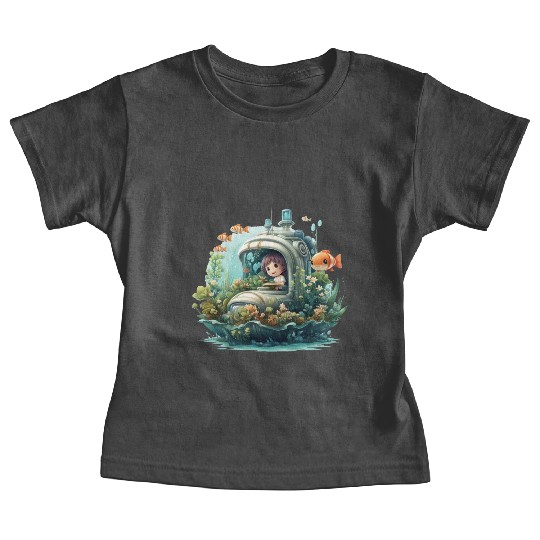 A delightful kawaii book submarine exploring Baby Tees