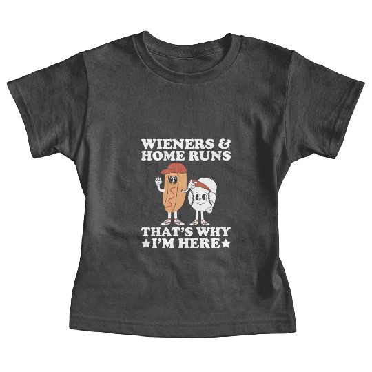 Wieners Home Runs Funny Baseball Player Baby Tees