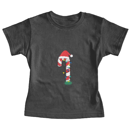 Christmas Candy Cane Santa Xmas Kids Toddler Youth Baby Tees