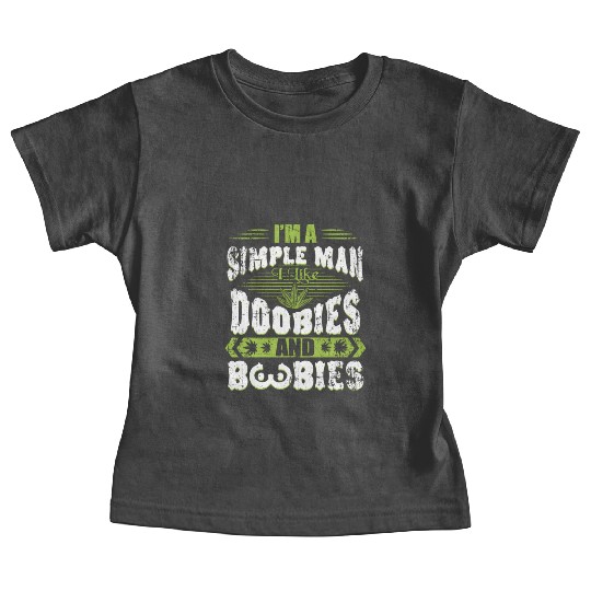 Marijuana Doobies And Boobies Smoking Pot Weed Baby Tees