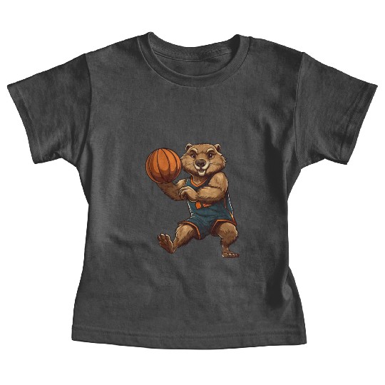 Basketball beaver Baby Tees