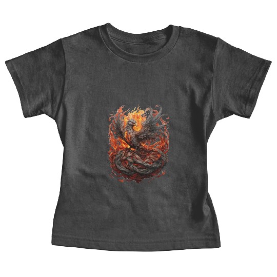 Phoenix Ascendant: Majestic Bird Design Baby Tees