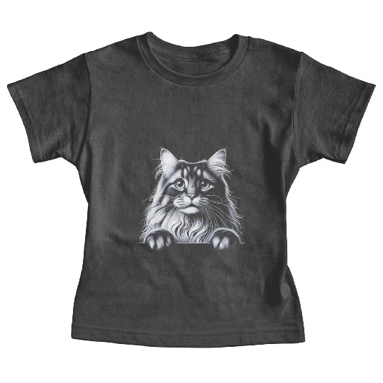 More Treats persian 2- Cute realistic cat drawing Baby Tees