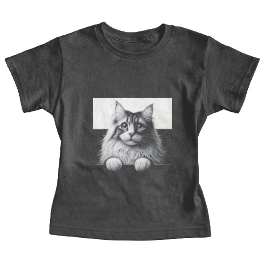 More Treats persian 1- Cute realistic cat drawing Baby Tees