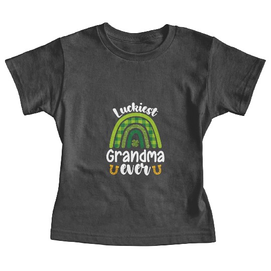 Luckiest Grandma Ever Family St Patrick's Day Baby Tees