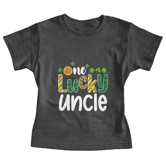 One Lucky Uncle Matching Family St Patrick's Day Baby Tees