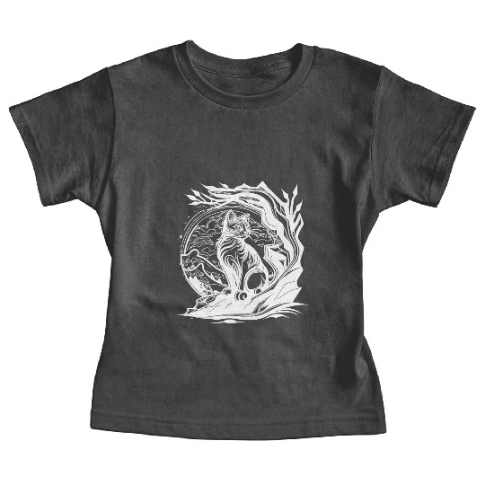 Pretty Little Nature Cat In Tattoo Style Baby Tees